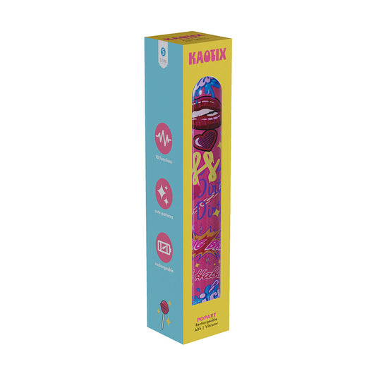 SHOTS - SLI KAOTIX POP ART RECHARGEABLE VIBRATOR PINK