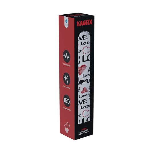 SHOTS - SLI KAOTIX LOVE RECHARGEABLE VIBRATOR WHITE