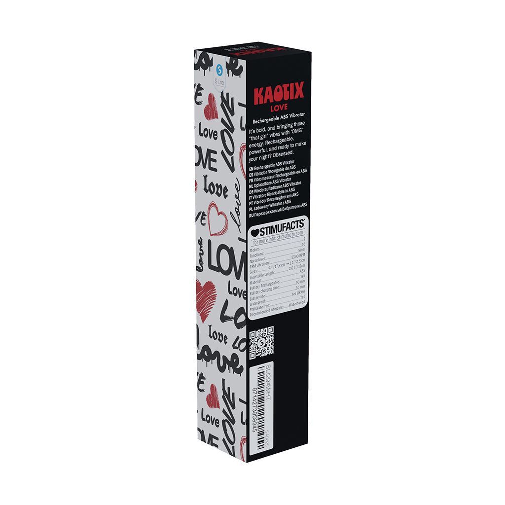 SHOTS - SLI KAOTIX LOVE RECHARGEABLE VIBRATOR WHITE
