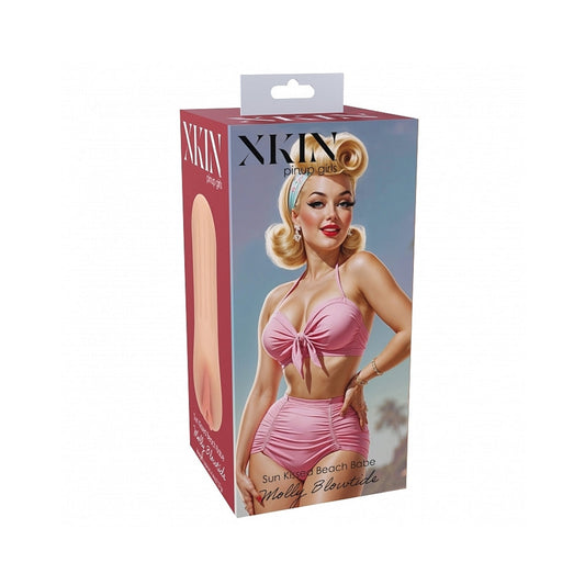 XKIN PINUP GIRLS MOLLY BLOWTIDE STROKER BEIGE