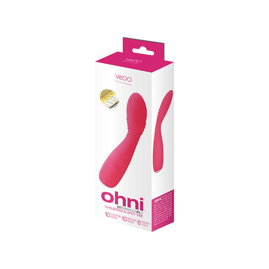 OHNI RECHARGEABLE G-SPOT THRUSTING VIBE PINK