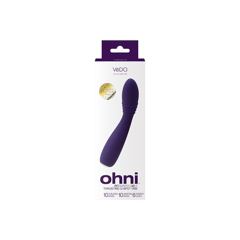 OHNI RECHARGEABLE G-SPOT THRUSTING VIBE PURPLE