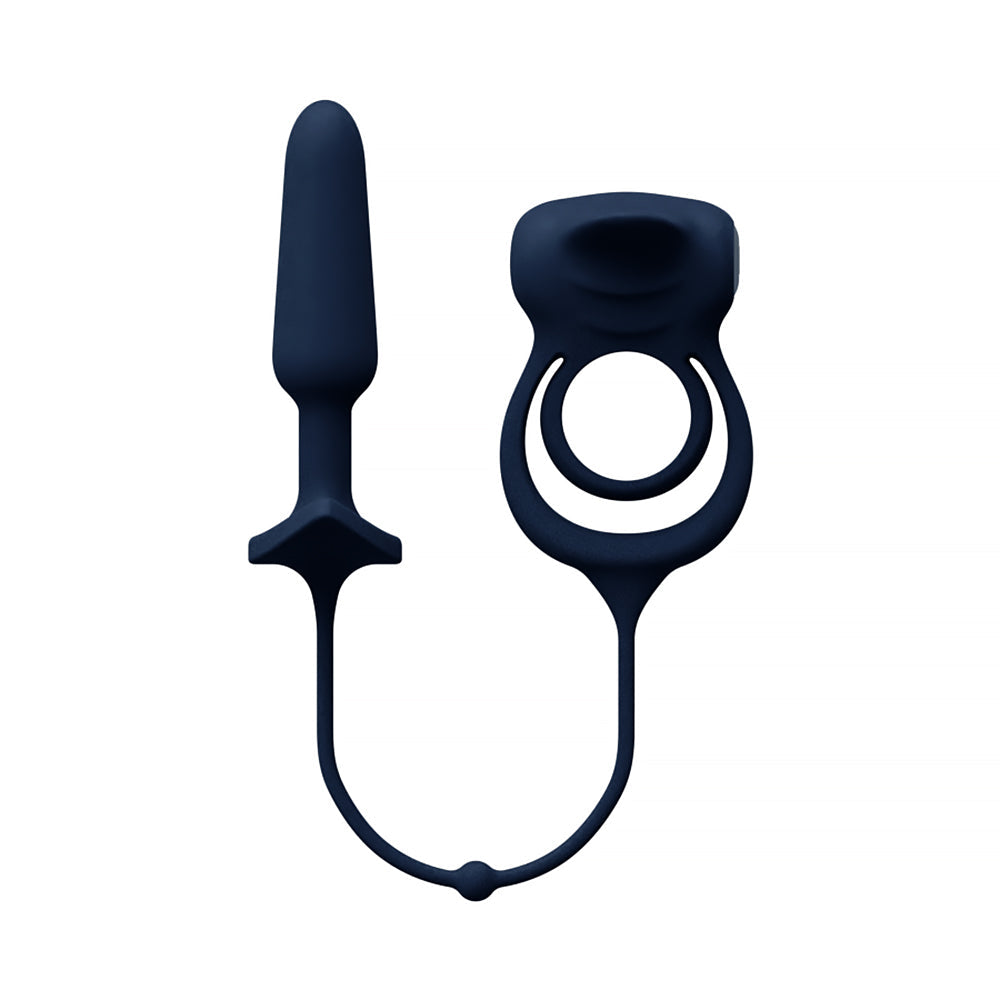 VEDO - HUMPER RECHARGEABLE DUAL C-RING WITH ANAL PLUG BLACK