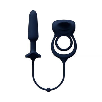 VEDO - HUMPER RECHARGEABLE DUAL C-RING WITH ANAL PLUG BLACK
