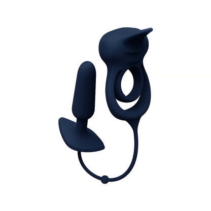 VEDO - HUMPER RECHARGEABLE DUAL C-RING WITH ANAL PLUG BLACK