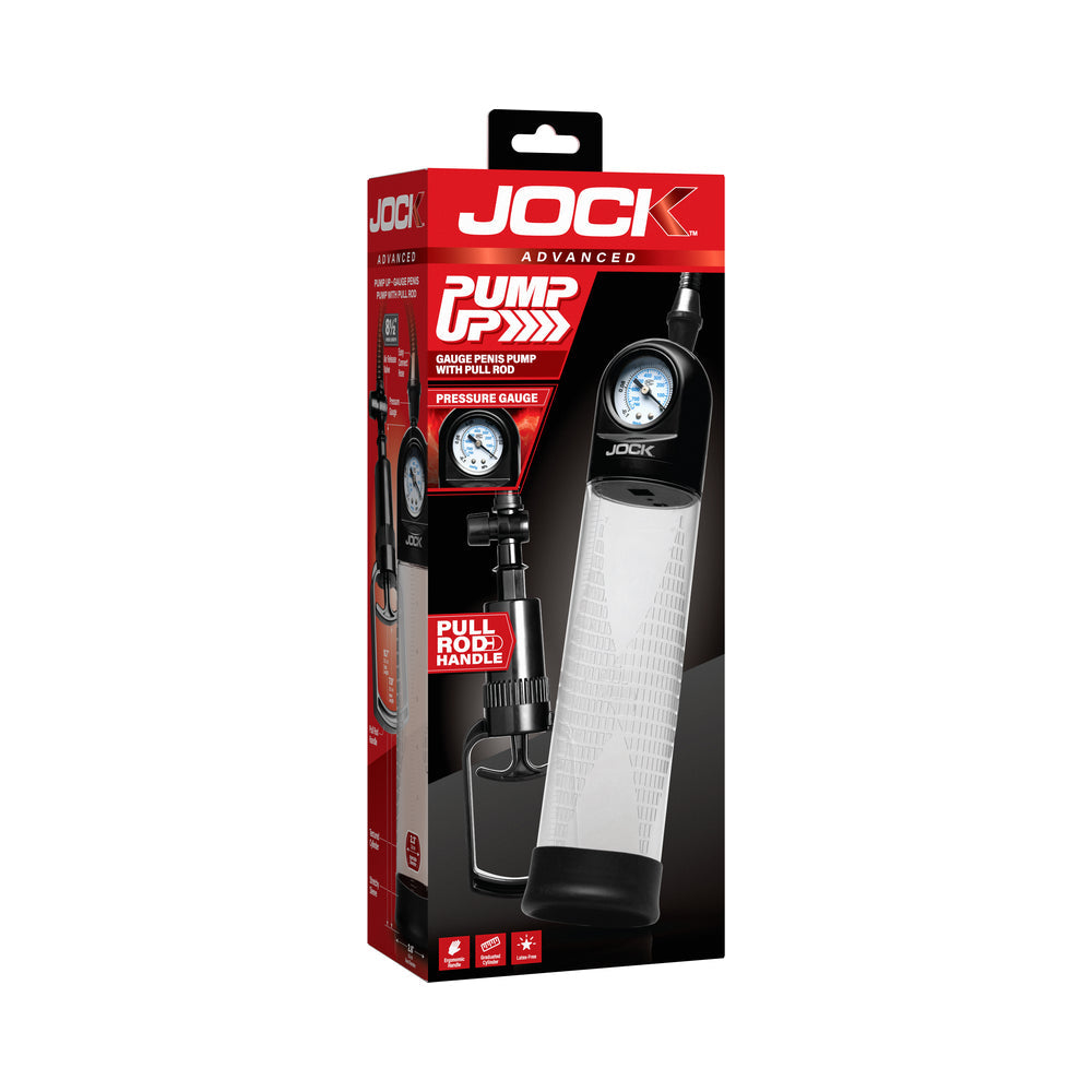 CURVE NOVELTIES - JOCK PUMP UP GAUGE PENIS PUMP WITH PULL ROD
