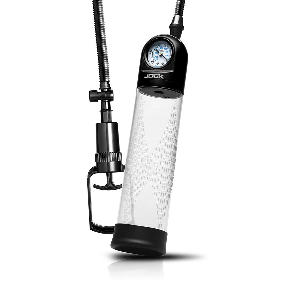 CURVE NOVELTIES - JOCK PUMP UP GAUGE PENIS PUMP WITH PULL ROD