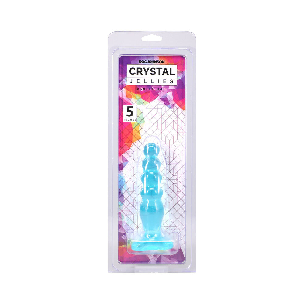 DOC JOHNSON - CRYSTAL JELLIES ANAL DELIGHT 5 IN. TEAL