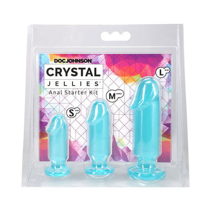 DOC JOHNSON - CRYSTAL JELLIES ANAL STARTER KIT TEAL