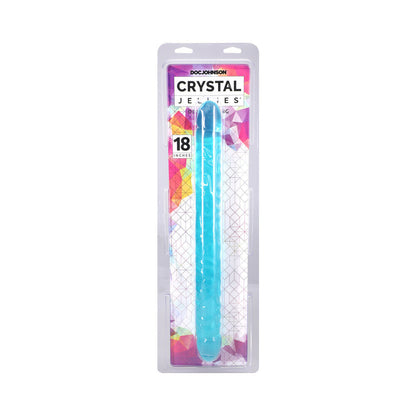 DOC JOHNSON - CRYSTAL JELLIES 18 IN. DOUBLE DONG TEAL