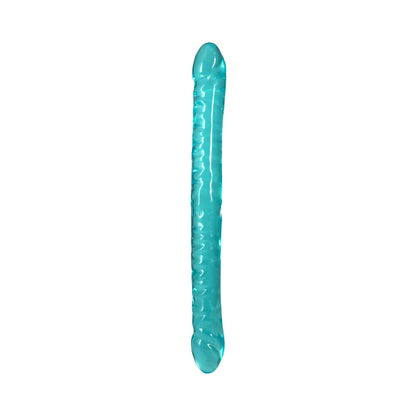DOC JOHNSON - CRYSTAL JELLIES 18 IN. DOUBLE DONG TEAL