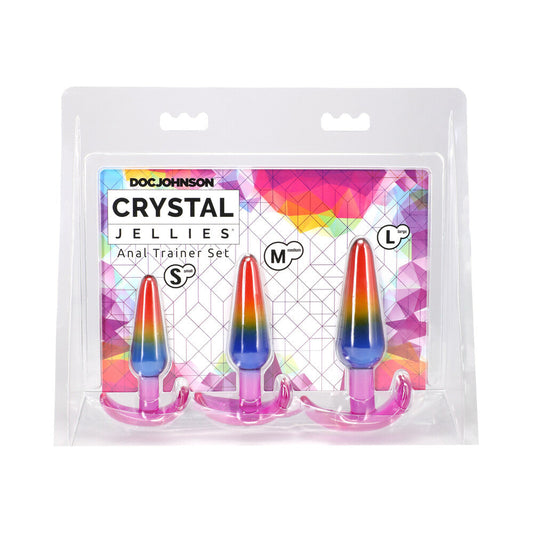 CRYSTAL JELLIES ANAL TRAINER SET S/M/L RAINBOW