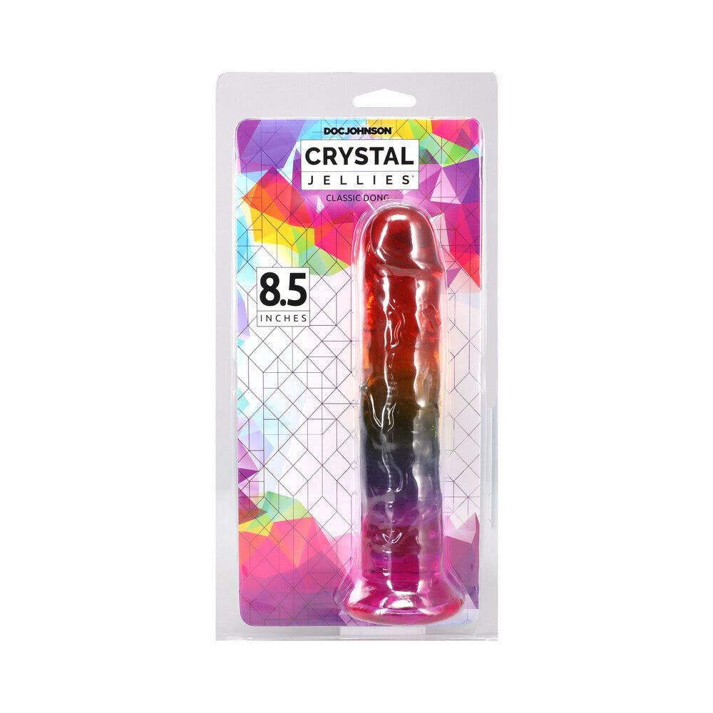 DOC JOHNSON - CRYSTAL JELLIES 8.5 IN. DONG RAINBOW