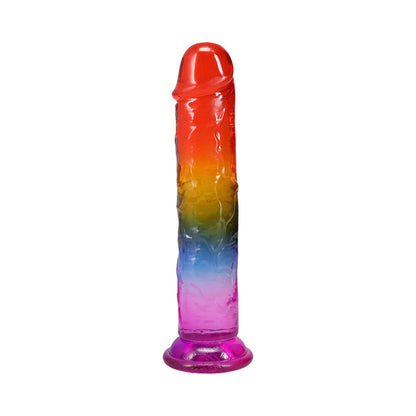 CRYSTAL JELLIES 8.5 IN. DONG RAINBOW