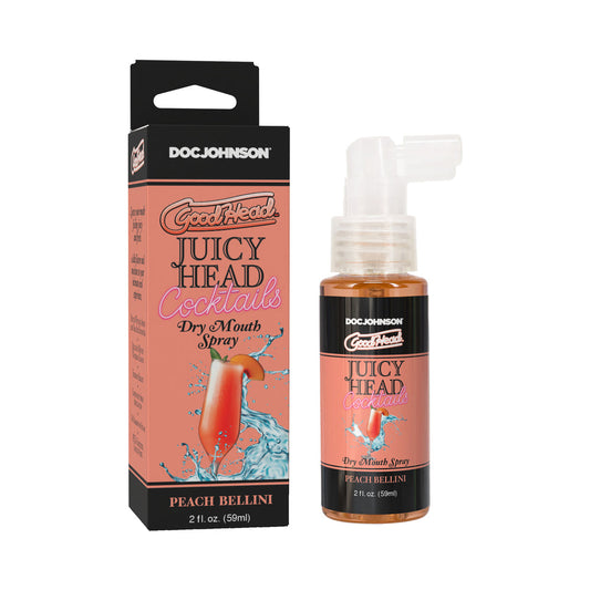 DOC JOHNSON - GOODHEAD JUICY HEAD COCKTAILS DRY MOUTH SPRAY PEACH BELLINI 2 OZ.
