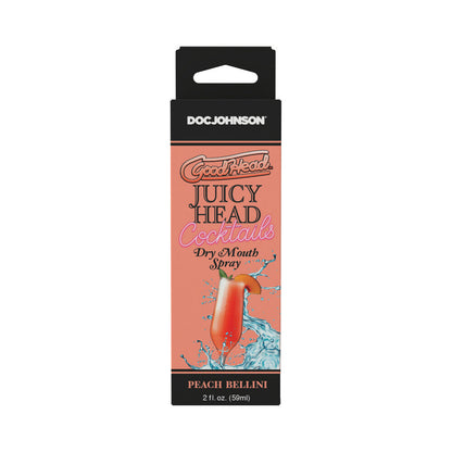 GOODHEAD JUICY HEAD COCKTAILS DRY MOUTH SPRAY PEACH BELLINI 2 OZ.