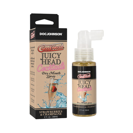 DOC JOHNSON - GOODHEAD JUICY HEAD COCKTAILS DRY MOUTH SPRAY STRAWBERRIES & CHAMPAGNE 2 OZ.