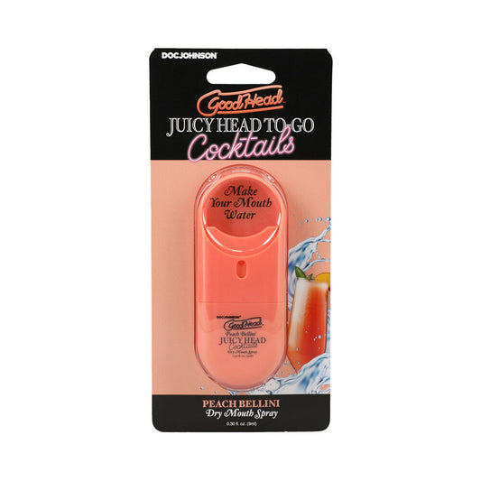 DOC JOHNSON - GOODHEAD JUICY HEAD COCKTAILS DRY MOUTH SPRAY TO-GO PEACH BELLINI