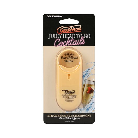 DOC JOHNSON - GOODHEAD JUICY HEAD COCKTAILS DRY MOUTH SPRAY TO-GO STRAWBERRIES & CHAMPAGNE