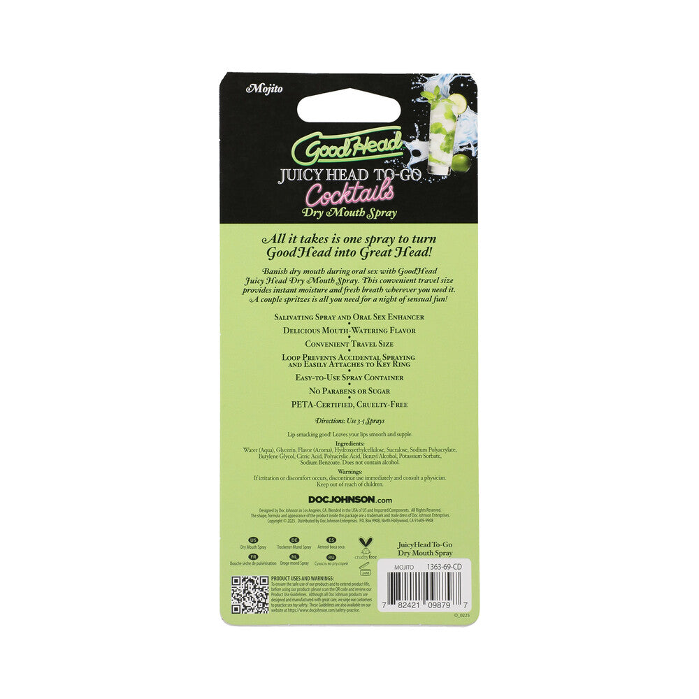 DOC JOHNSON - GOODHEAD JUICY HEAD COCKTAILS DRY MOUTH SPRAY TO-GO MOJITO
