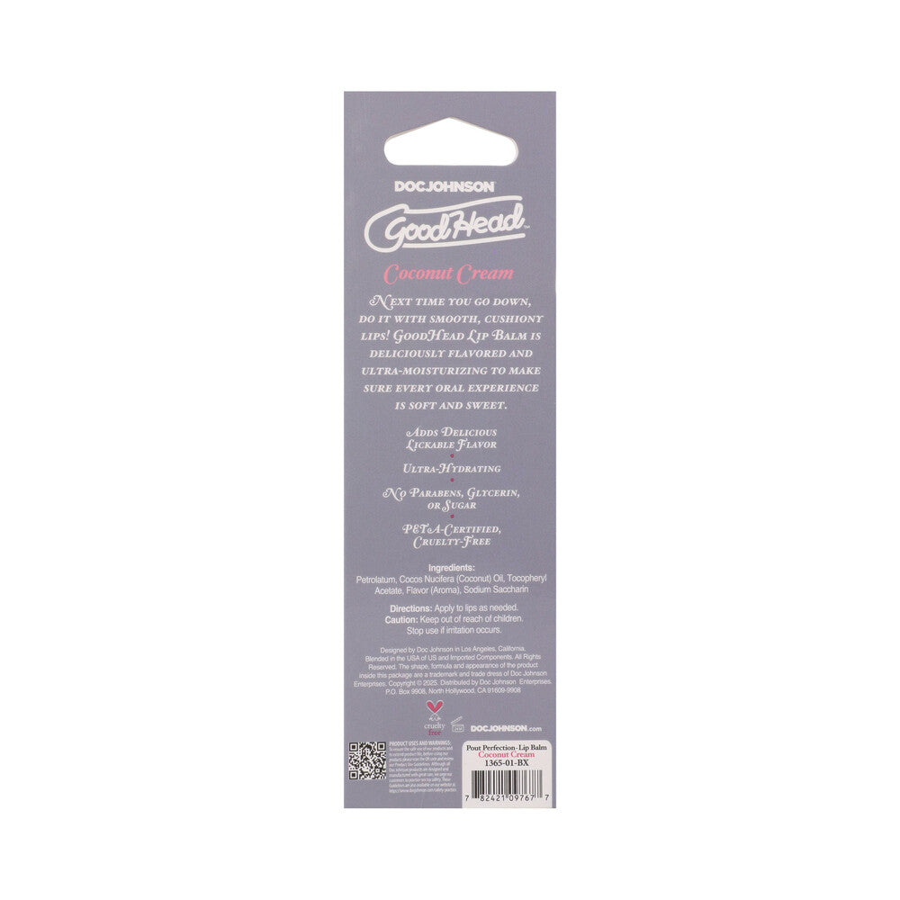 DOC JOHNSON - GOODHEAD POUT PERFECTION LIP BALM COCONUT CREAM