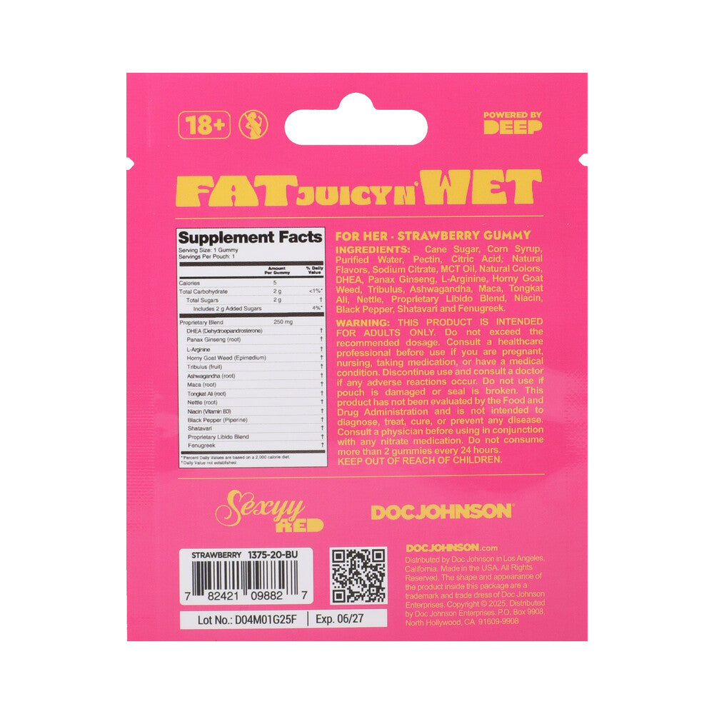 SEXYY RED HERS SEXUAL STIMULATION GUMMIES STRAWBERRY (BULK)