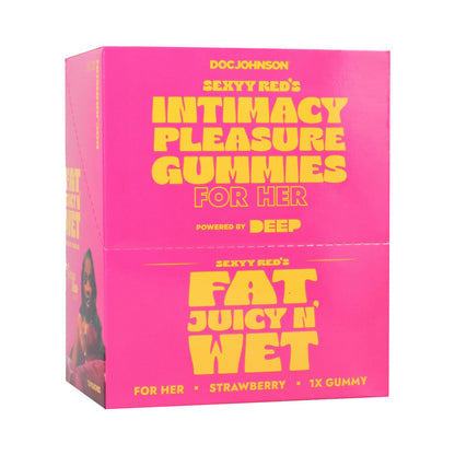 DOC JOHNSON - SEXYY RED HERS SEXUAL STIMULATION GUMMIES 12-PACK DISPLAY STRAWBERRY