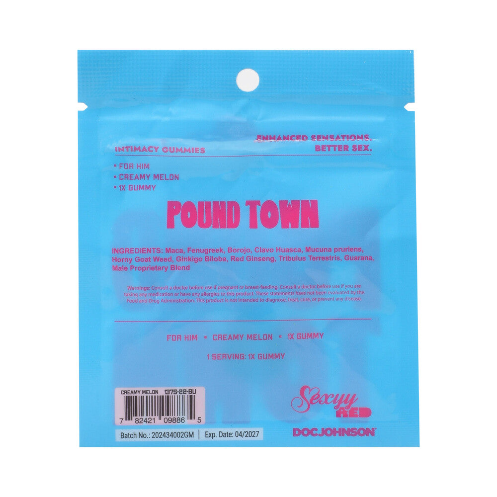 DOC JOHNSON - SEXYY RED HIS SEXUAL STIMULATION GUMMIES 12-PACK DISPLAY CREAMY MELON