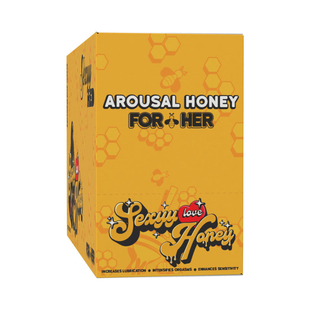 DOC JOHNSON - SEXYY RED HERS AROUSAL HONEY 12-PACK DISPLAY STRAWBERRY