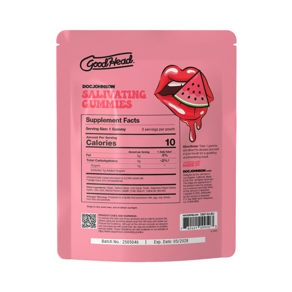 DOC JOHNSON - GOODHEAD SALIVATING GUMMIES 24-PACK DISPLAY WATERMELON