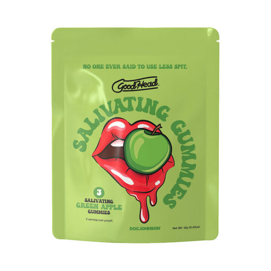 DOC JOHNSON - GOODHEAD SALIVATING GUMMIES 3-PACK GREEN APPLE (BULK)