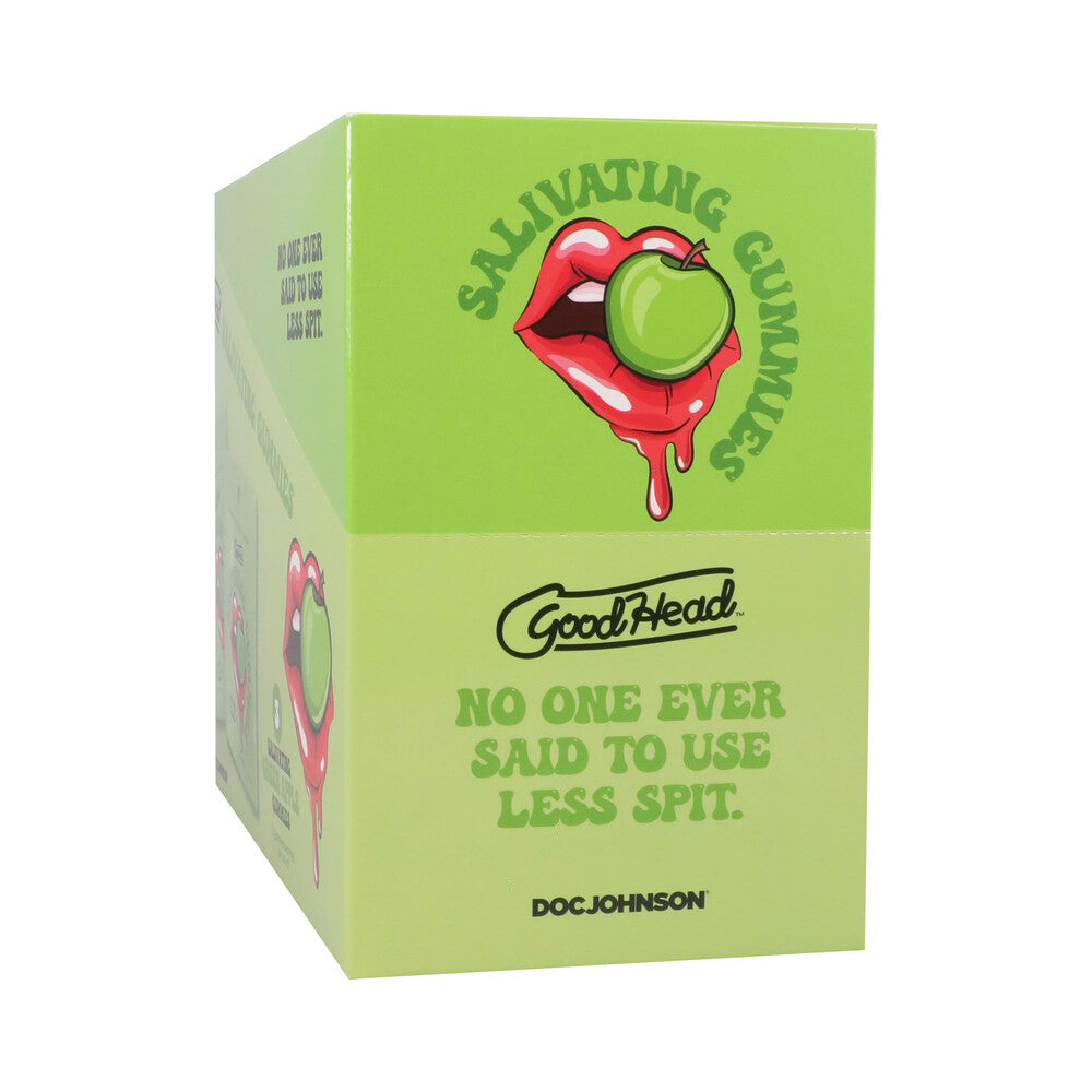 DOC JOHNSON - GOODHEAD SALIVATING GUMMIES 24-PACK DISPLAY GREEN APPLE