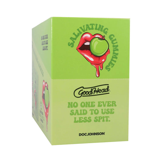 DOC JOHNSON - GOODHEAD SALIVATING GUMMIES 24-PACK DISPLAY GREEN APPLE