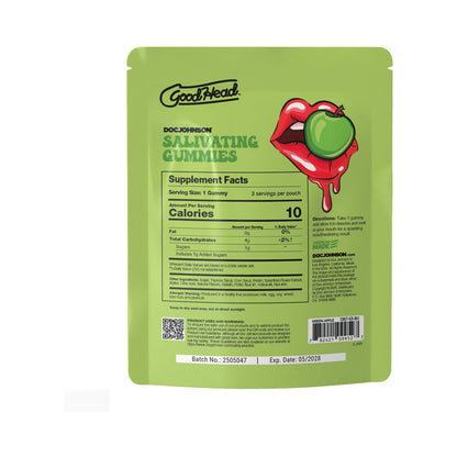 DOC JOHNSON - GOODHEAD SALIVATING GUMMIES 24-PACK DISPLAY GREEN APPLE