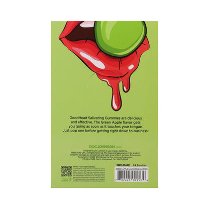 DOC JOHNSON - GOODHEAD SALIVATING GUMMIES 24-PACK DISPLAY GREEN APPLE