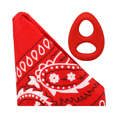 ROCK SOLID THE CODE SILICONE C-RING WITH BANDANA RED/BLACK