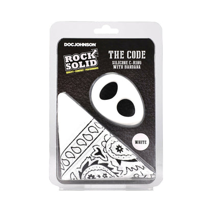 ROCK SOLID THE CODE SILICONE C-RING WITH BANDANA WHITE/BLACK