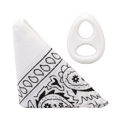 ROCK SOLID THE CODE SILICONE C-RING WITH BANDANA WHITE/BLACK