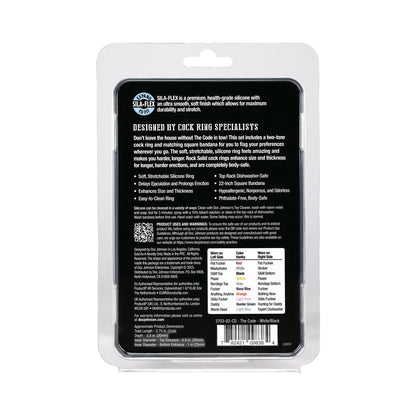 ROCK SOLID THE CODE SILICONE C-RING WITH BANDANA WHITE/BLACK