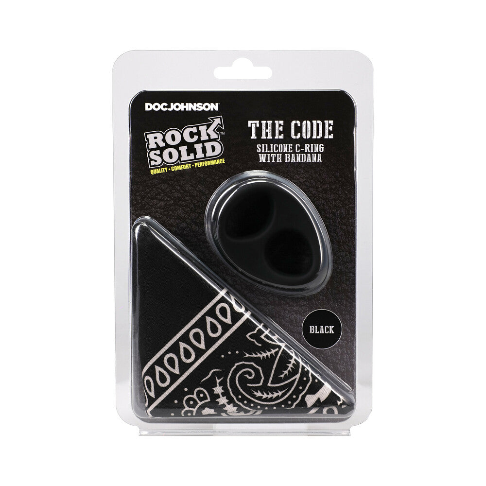 ROCK SOLID - THE CODE SILICONE C RING WITH BANDANA