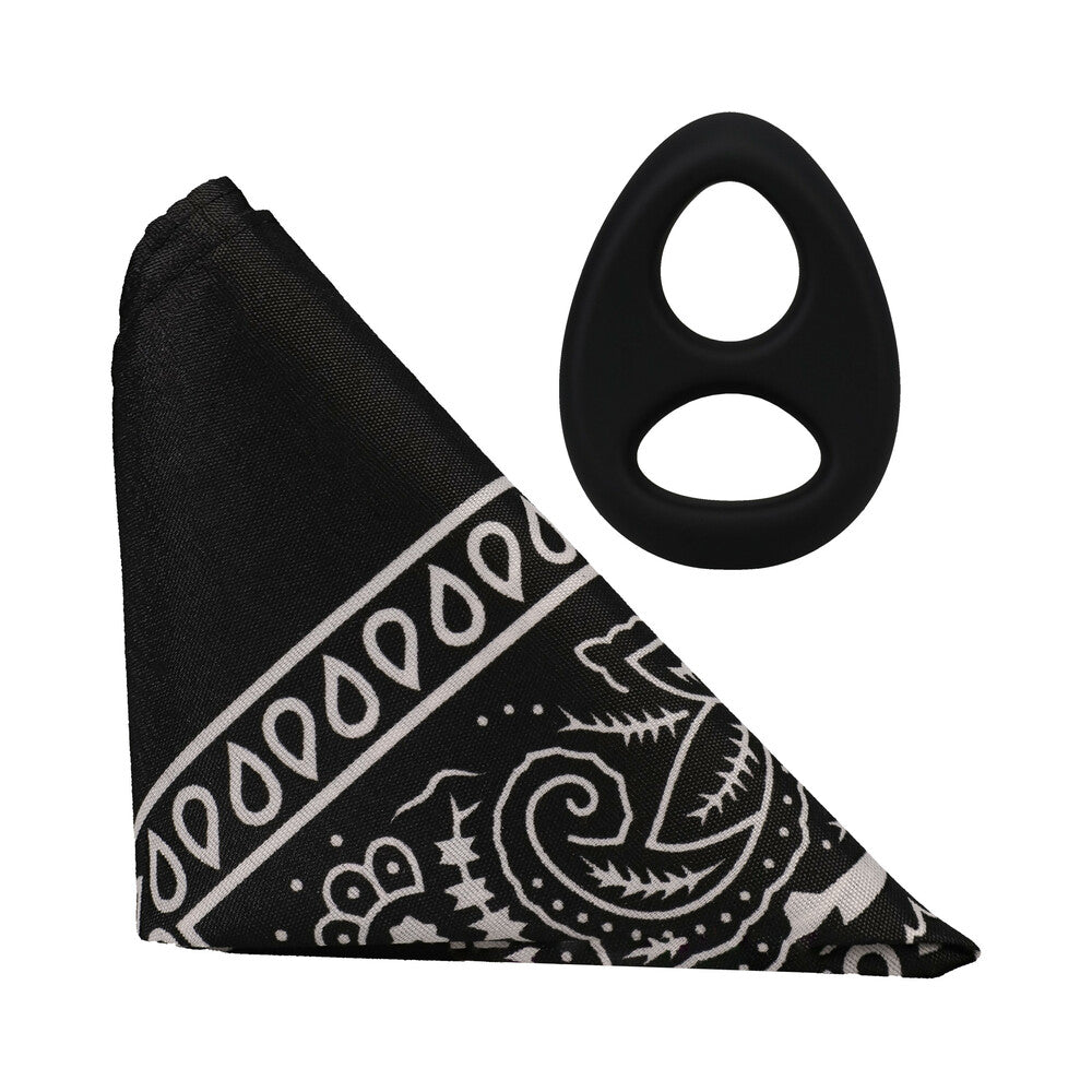 ROCK SOLID THE CODE SILICONE C-RING WITH BANDANA BLACK