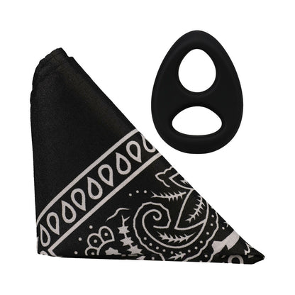 ROCK SOLID THE CODE SILICONE C-RING WITH BANDANA BLACK