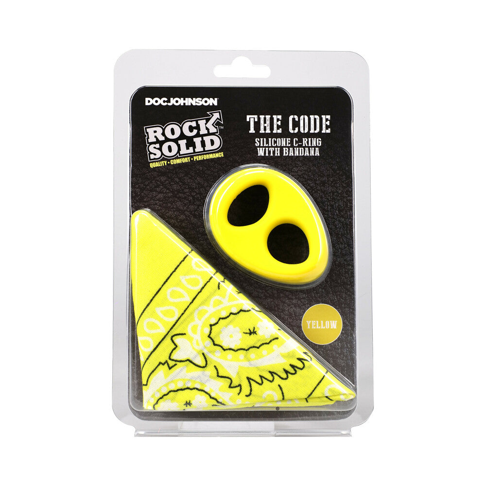 ROCK SOLID THE CODE SILICONE C-RING WITH BANDANA YELLOW/BLACK