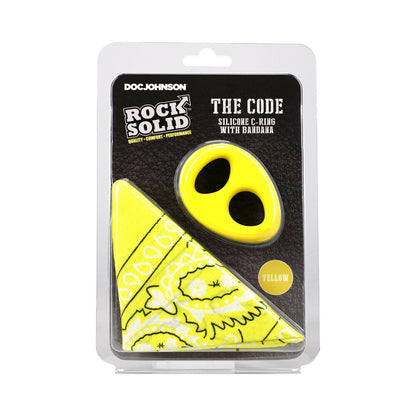 ROCK SOLID THE CODE SILICONE C-RING WITH BANDANA YELLOW/BLACK