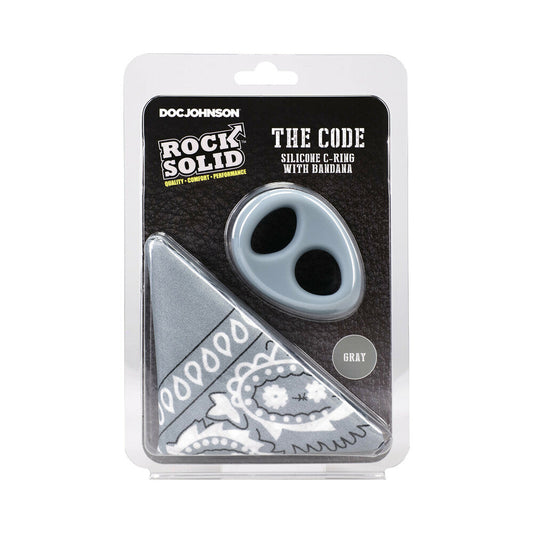 ROCK SOLID - THE CODE SILICONE C-RING WITH BANDANA GRAY/BLACK