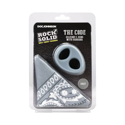 ROCK SOLID THE CODE SILICONE C-RING WITH BANDANA GRAY/BLACK