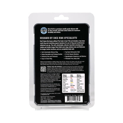 ROCK SOLID THE CODE SILICONE C-RING WITH BANDANA GRAY/BLACK