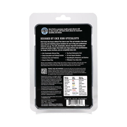 ROCK SOLID THE CODE SILICONE C-RING WITH BANDANA NAVY BLUE/BLACK