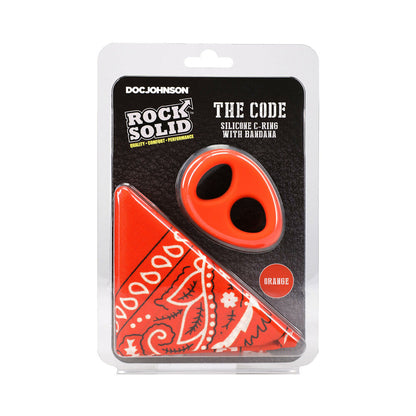 ROCK SOLID - THE CODE SILICONE C-RING WITH BANDANA ORANGE/BLACK