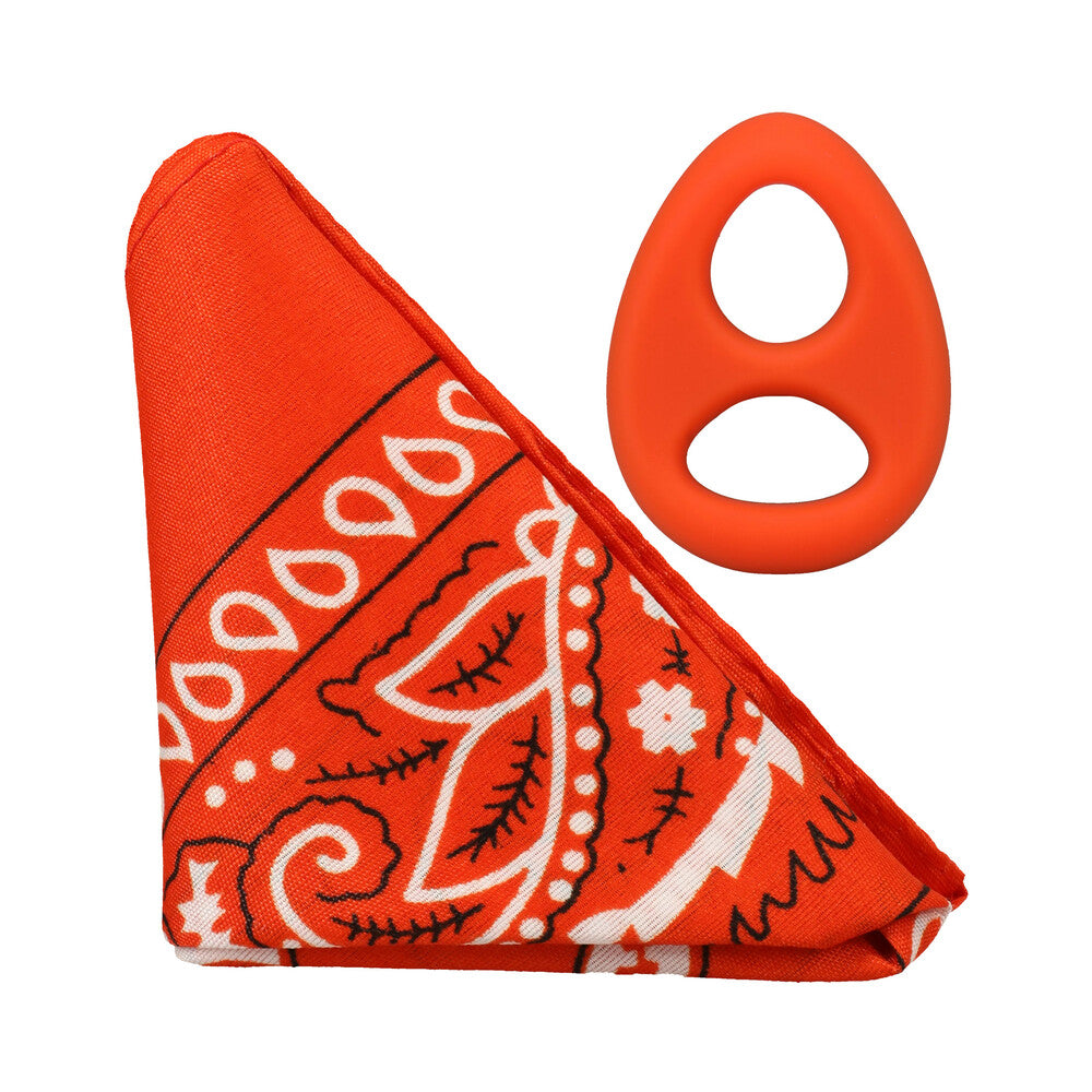 ROCK SOLID - THE CODE SILICONE C-RING WITH BANDANA ORANGE/BLACK